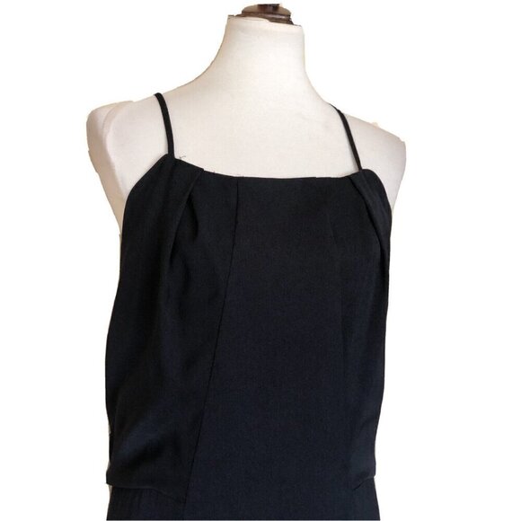 Six.Crisp.Days Nasty Gal Women's Black Deuces Are Wild Crepe Maxi Dress size L - Picture 13 of 16